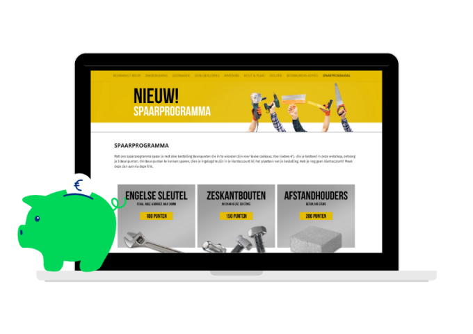 Het Mijnwebwinkel Spaarprogramma