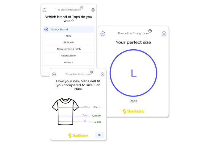 SizeBuddy screenshots