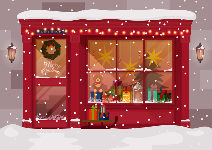 Feestdagen winkel