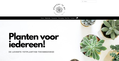 De hero-afbeelding in de webwinkel