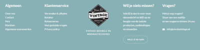 Footer inspiratie Vivalavintage