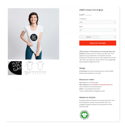 Productteksten
