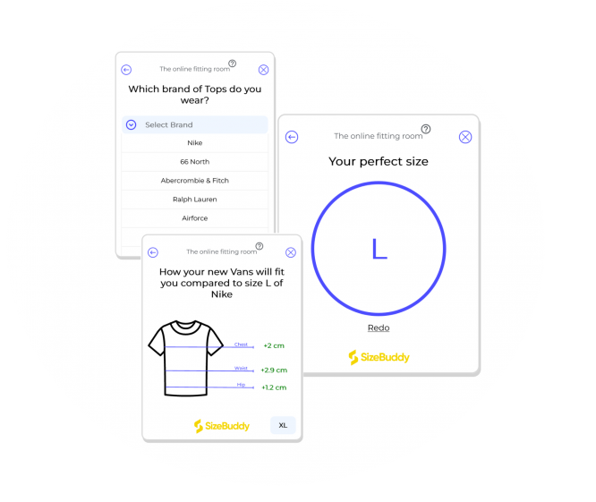 SizeBuddy screenshots